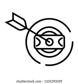 Dollar dart symbol,vector