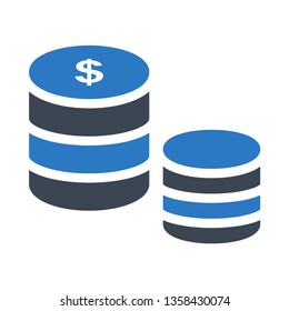 dollar database glyph double color