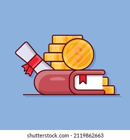 ilustración vectorial de dólar aislado en un fondo transparente. iconos planos de línea vectorial para concepto o gráficos web.