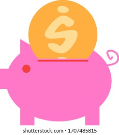 diseño plano de icono de ilustración vectorial en dólares