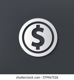 Dollar design on clean background,vector