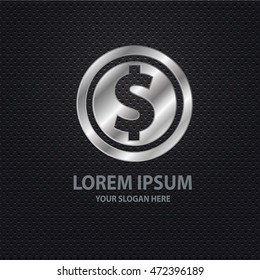 Dollar design ,silver concept,clean vector