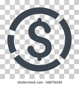Dollar Diagram icon. Vector illustration style is flat iconic symbol, smooth blue color, transparent background. Designed for web and software interfaces.