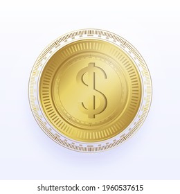 Dollar of dolden currency icons and symbols. Electronic money. Digital global currency icons. Business organization. Flat vector illustration. Isolated