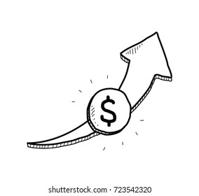 dollar up doodle