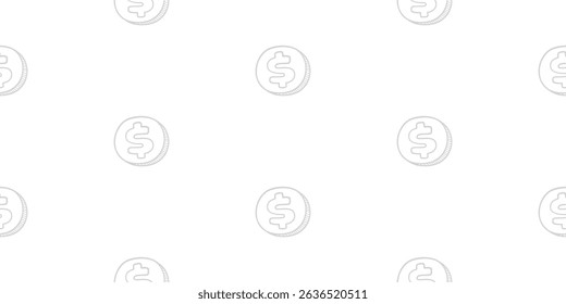 Dollar Doodle seamless pattern background. US dollar pattern background. Seamless pattern of the symbols of dollar currency background. Dollar sign pattern background.