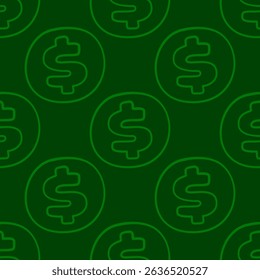 Dollar Doodle seamless pattern background. US dollar pattern background. Seamless pattern of the symbols of dollar currency background. Dollar sign pattern background.