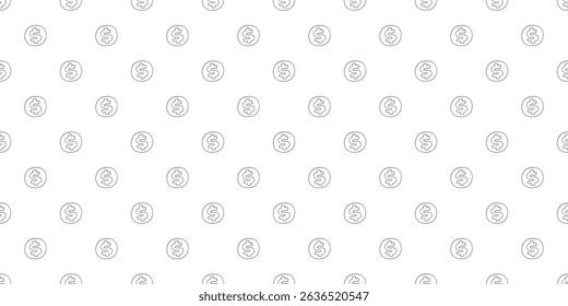 Dollar Doodle seamless pattern background. US dollar pattern background. Seamless pattern of the symbols of dollar currency background. Dollar sign pattern background.
