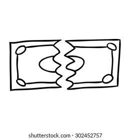 dollar doodle , vector illustration on a white background