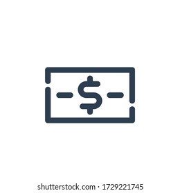 esquema de icono de comercio electrónico en dólares