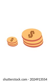 
Dollar Ecuador Currency Coin Symbol Isometric Vector Design Illustration 