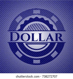 Dollar emblem with jean texture