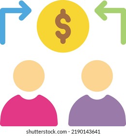 dollar employee Vector illustration on a transparent background.Premium quality symbols.Stroke vector      icon for concept and graphic design.