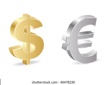 dollar and euro icon