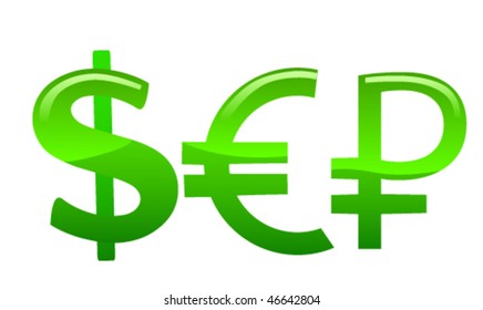  dollar and euro icon