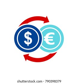 dollar euro money trade logo