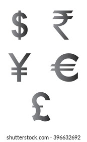 Currency Icons Stock Vector (Royalty Free) 434007337 | Shutterstock