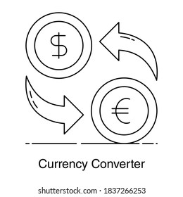 Dollar with euro vector design of currency converter concept icon