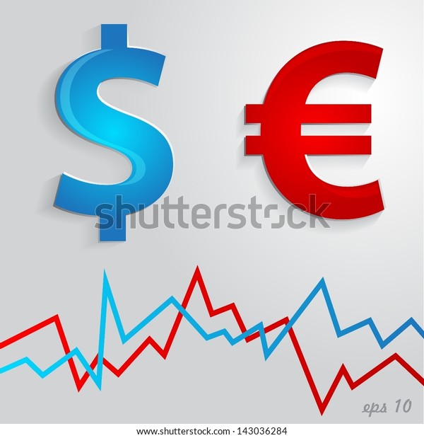 Dollar Euro Vector Symbols Stock Vector (Royalty Free) 143036284 ...