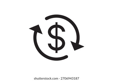 Ícone de Vetor de Setas de Troca de Dólar