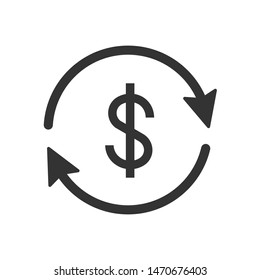 
Dollar Exchange Icon. Currency exchange icon. Money Transfer sign. 
