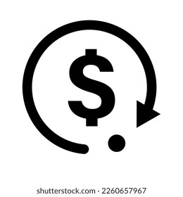 Icono de intercambio de dólares. Cambio de divisas en dólares. Vector.