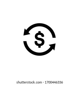 Dollar Exchange Icon, Transaction Icon Vector