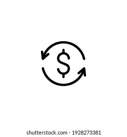 Dollar Exchange icon, Transaction icon vector