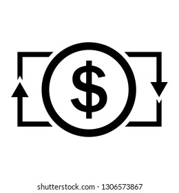 Dollar Exchange icon vector illustration