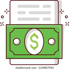 dollar file Vector illustration on a transparent background.Premium quality symmbols. vector line flat  icon for concept and graphic design.