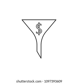 dollar filter line icon. Element of bankig icon for mobile concept and web apps. Thin line dollar filter icon can be used for web and mobile