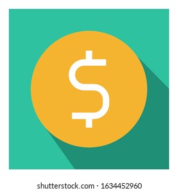 Dollar flat icon vector - ui icon vector 