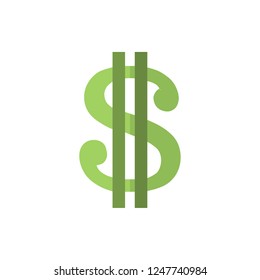 dollar flat vector icon