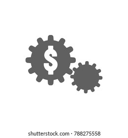 Dollar gear icon vector