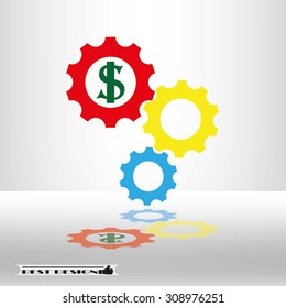 dollar, gears