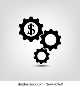 dollar gears icon

