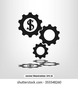 dollar gears icon