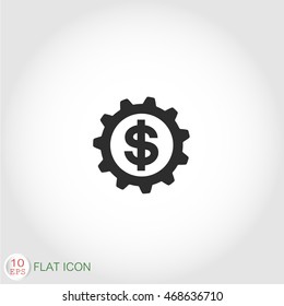 Dollar gears icon