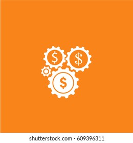 Dollar gears icon