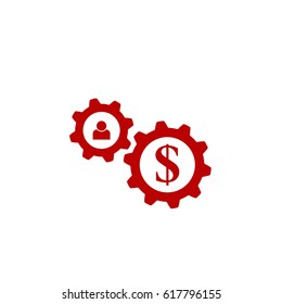 Dollar gears icon