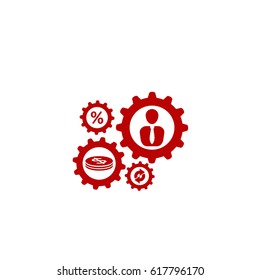 Dollar gears icon