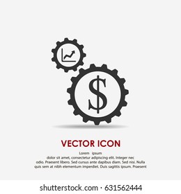 Dollar gears icon