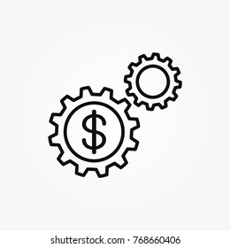 Dollar gears icon