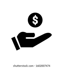Dollar Give Simple Icon Vector Design