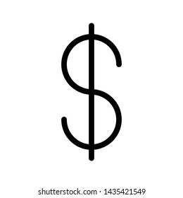dollar glyph flat vector icon