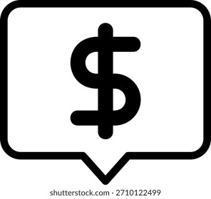 Vector de ilustración de icono de glifo de dólar