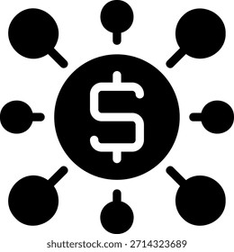 Symbol-Illustrationsvektor für Dollar