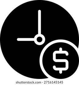 dollar glyph icon illustration vector