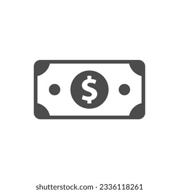 Icono vectorial de glifo de dólar aislado. Icono de vector de stock de dólares para diseño web, aplicación móvil y ui