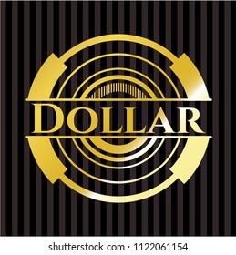 Dollar golden emblem